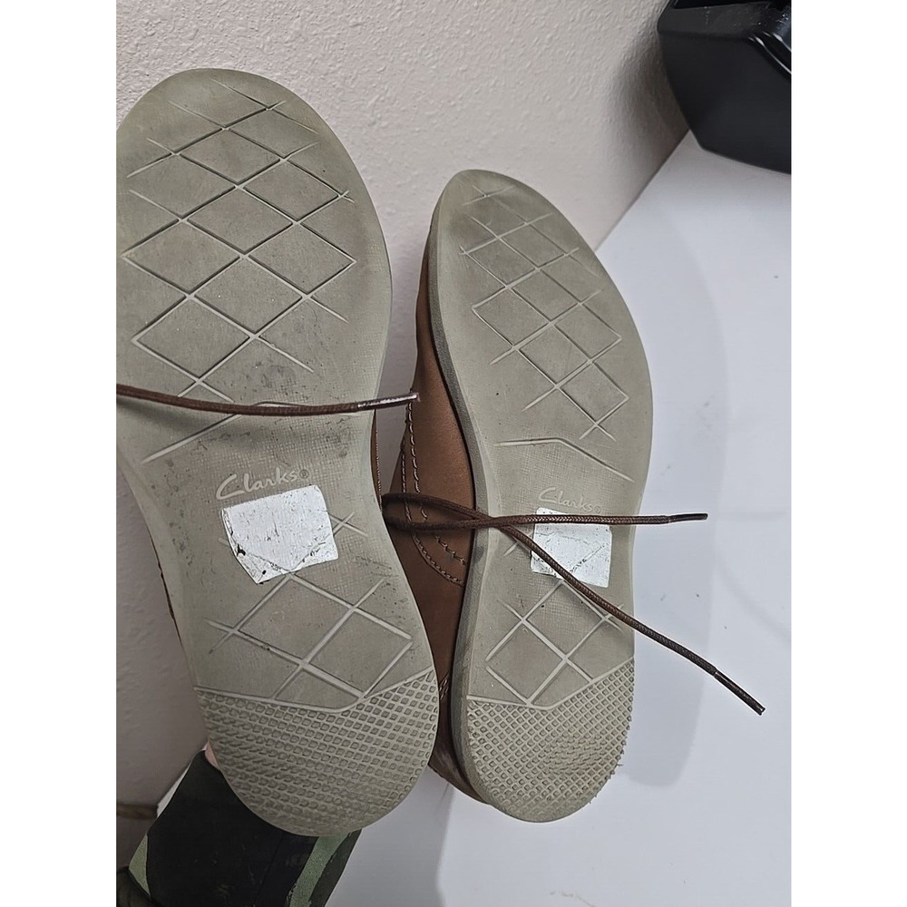 Clarks Brown Leather Lace Up Oxford Comfort Casual Dress Shoes Men's Size 9M - Picture 5 of 8